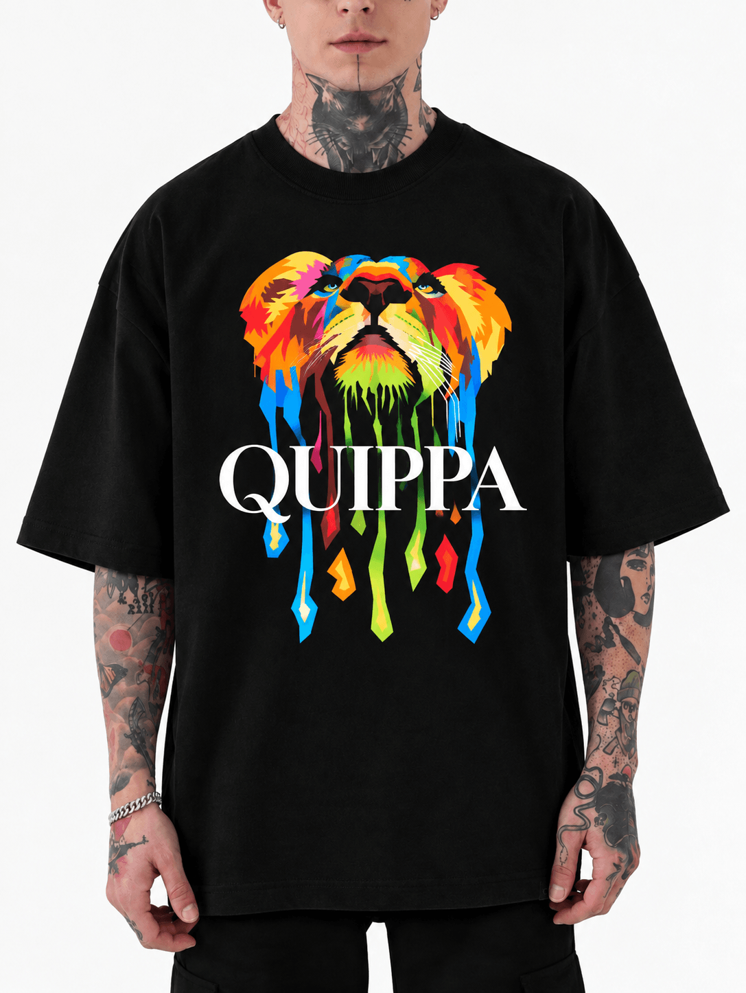Lion Drip T-Shirt 🦁 QUIPPA Lion Drip T-Shirt 🦁