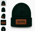 QUIPPA Heritage Leather Patch Beanie
